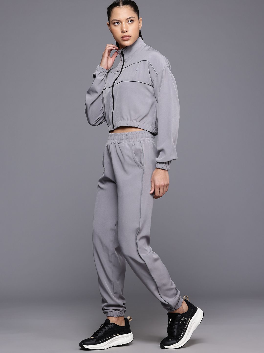 HRX by Hrithik Roshan Rapid Dry Mock Collar Running Tracksuit