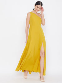 Berrylush Yellow Pleated Maxi Dress