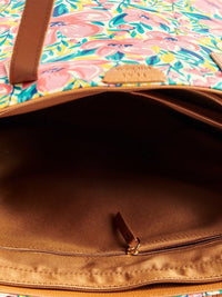 TEAL BY CHUMBAK Floral Printed Oversized Shopper Tote Bag