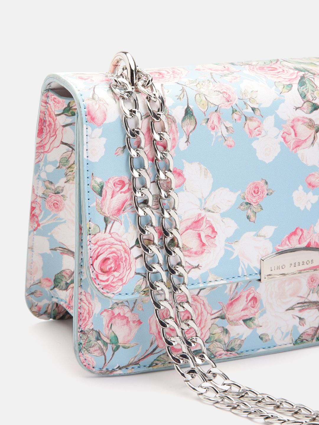 Lino Perros Floral Printed Structured Sling Bag