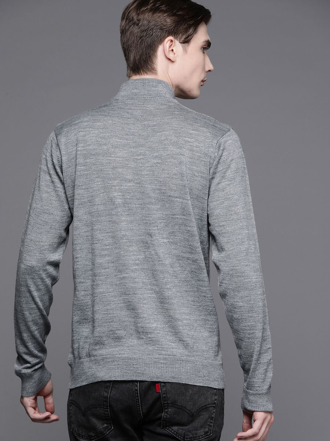 Raymond Men Solid High Neck Pullover