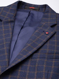 Raymond Checked Single-Breasted Contemporary Fit Formal Blazer