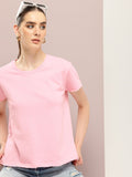 DILLINGER Women Ultra Soft Drapey Cotton Crew Neck Boxy T-Shirt