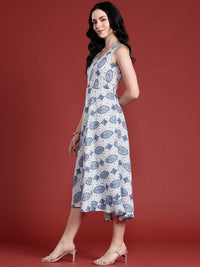 Anouk Floral Printed A-Line Ethnic Dress