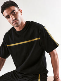 RARE RABBIT Men Striped Round Neck Cotton T-shirt