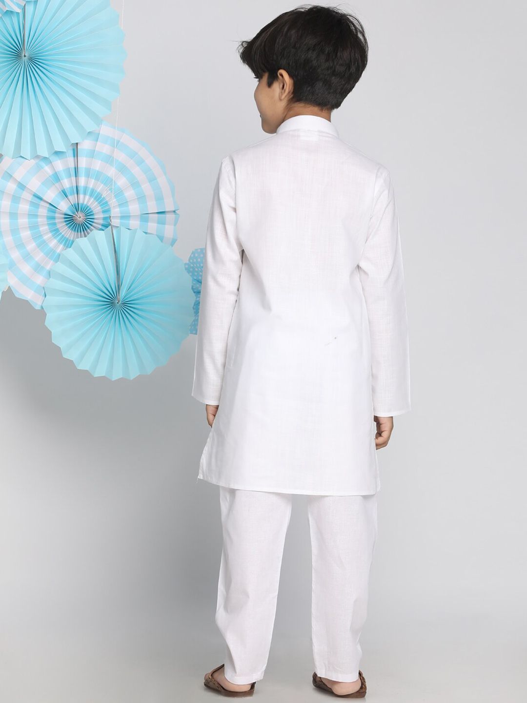 VASTRAMAY Boys White Kurta with Pyjamas