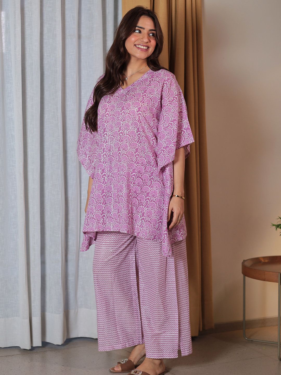 Libas Floral Printed Pure Cotton Night Suit