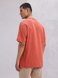 HRX by Hrithik Roshan Drop-Shoulder Sleeves Panelled Pure Cotton Lifestyle T-shirt