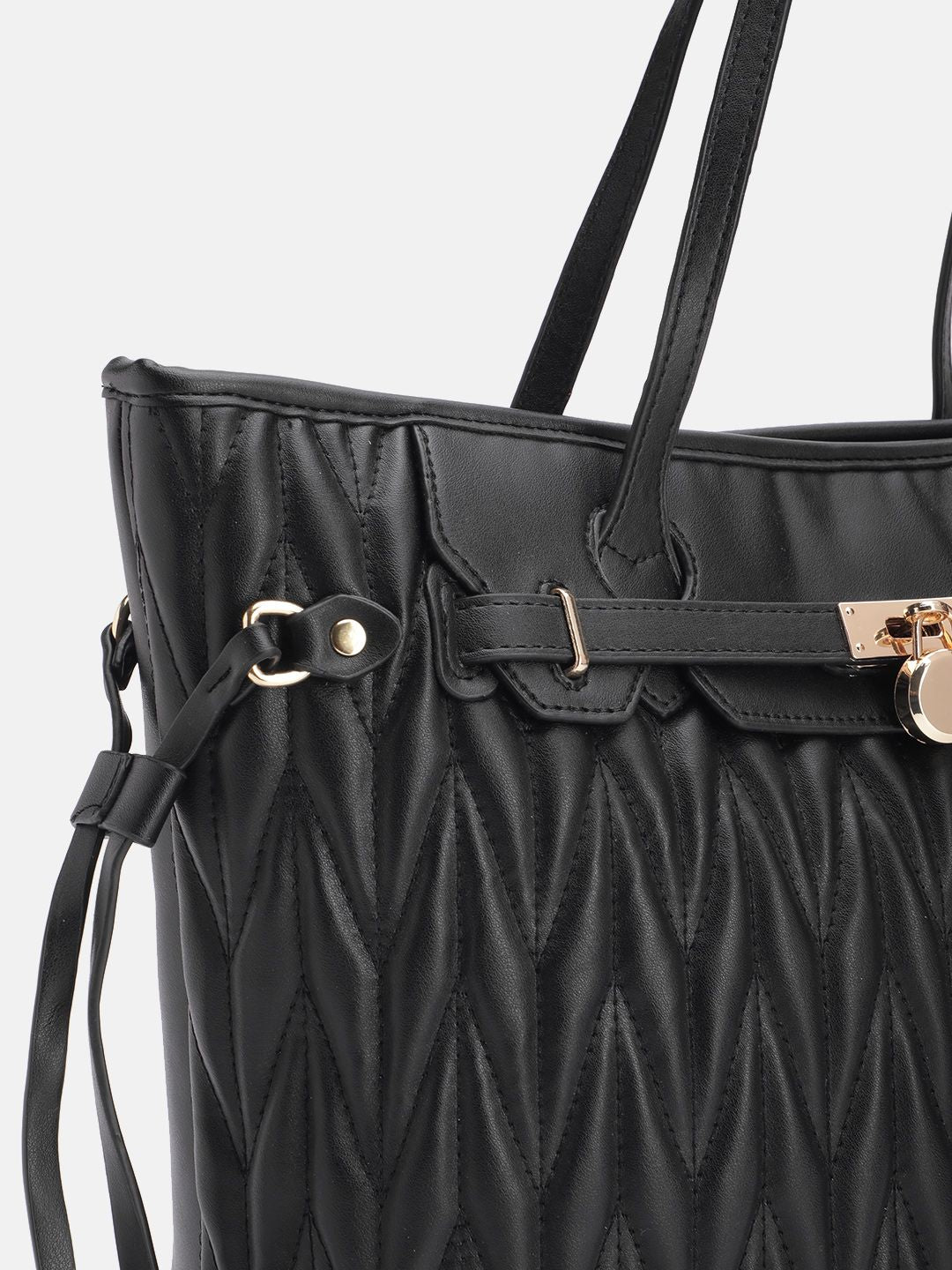 DressBerry Structured Quilted Shoulder Bag