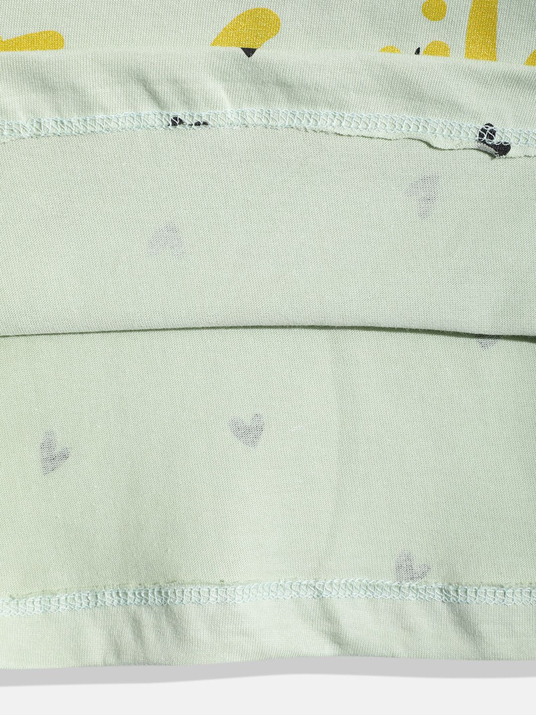 Happy Faces Girls Conversational & Typography Printed Pure Cotton T-shirt