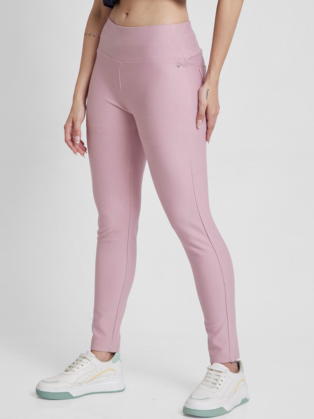SPYKAR Women Skinny-Fit High Rise Track Pant