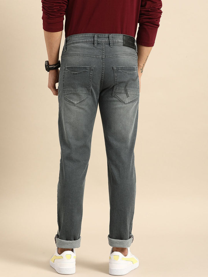 Being Human Clothing Men Grey Skinny Fit Mid-Rise Clean Look Jeans with Side Stripes
