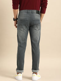 Being Human Clothing Men Grey Skinny Fit Mid-Rise Clean Look Jeans with Side Stripes