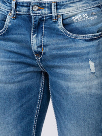 SPYKAR Men Rafter Relaxed Fit Mildly Distressed Light Fade Cotton Jeans