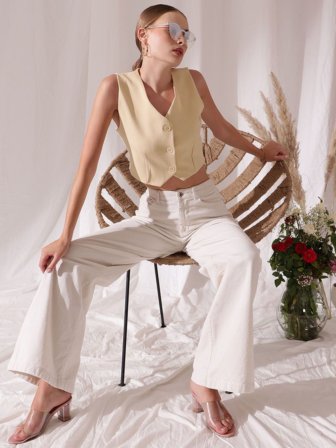 STREET 9  V-Neck Sleeveless Waistcoat