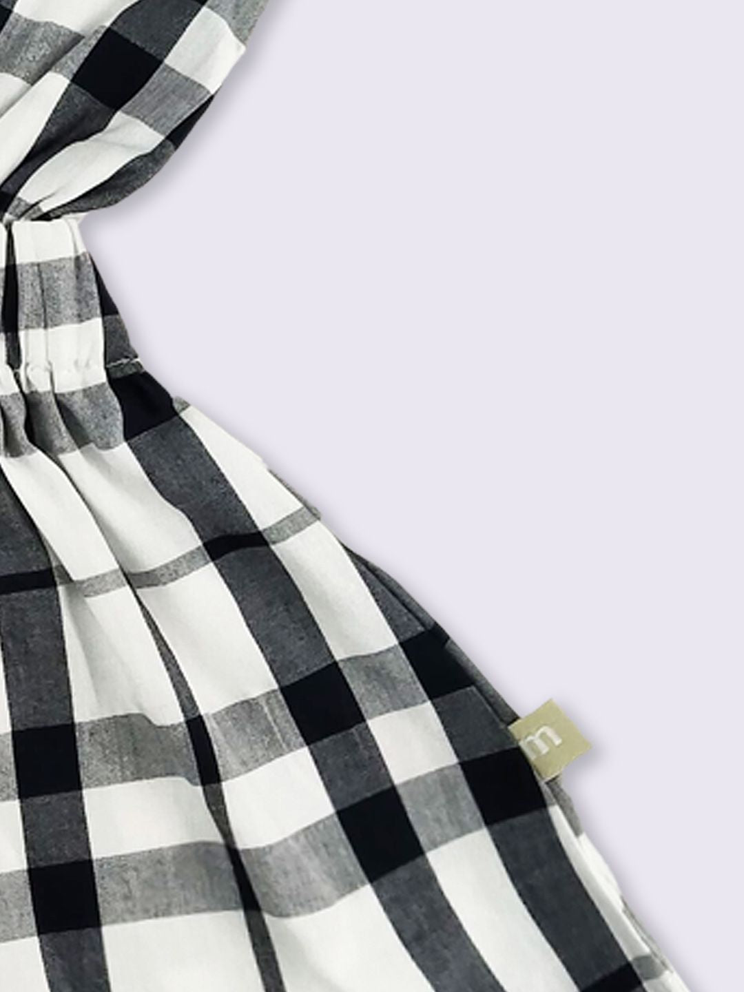 Moms Love Infant Girls Checked Cold-Shoulder Fit & Flare Dress