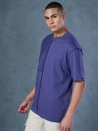Bewakoof Drop-Shoulder Sleeves Oversized Pure Cotton T-shirt