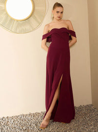 Berrylush Off-Shoulder Maxi Dress