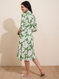 Vishudh Floral Print Shirt Dress