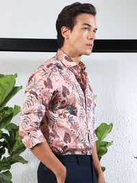RARE RABBIT Men Misons Slim Fit Floral Printed Cotton Shirt