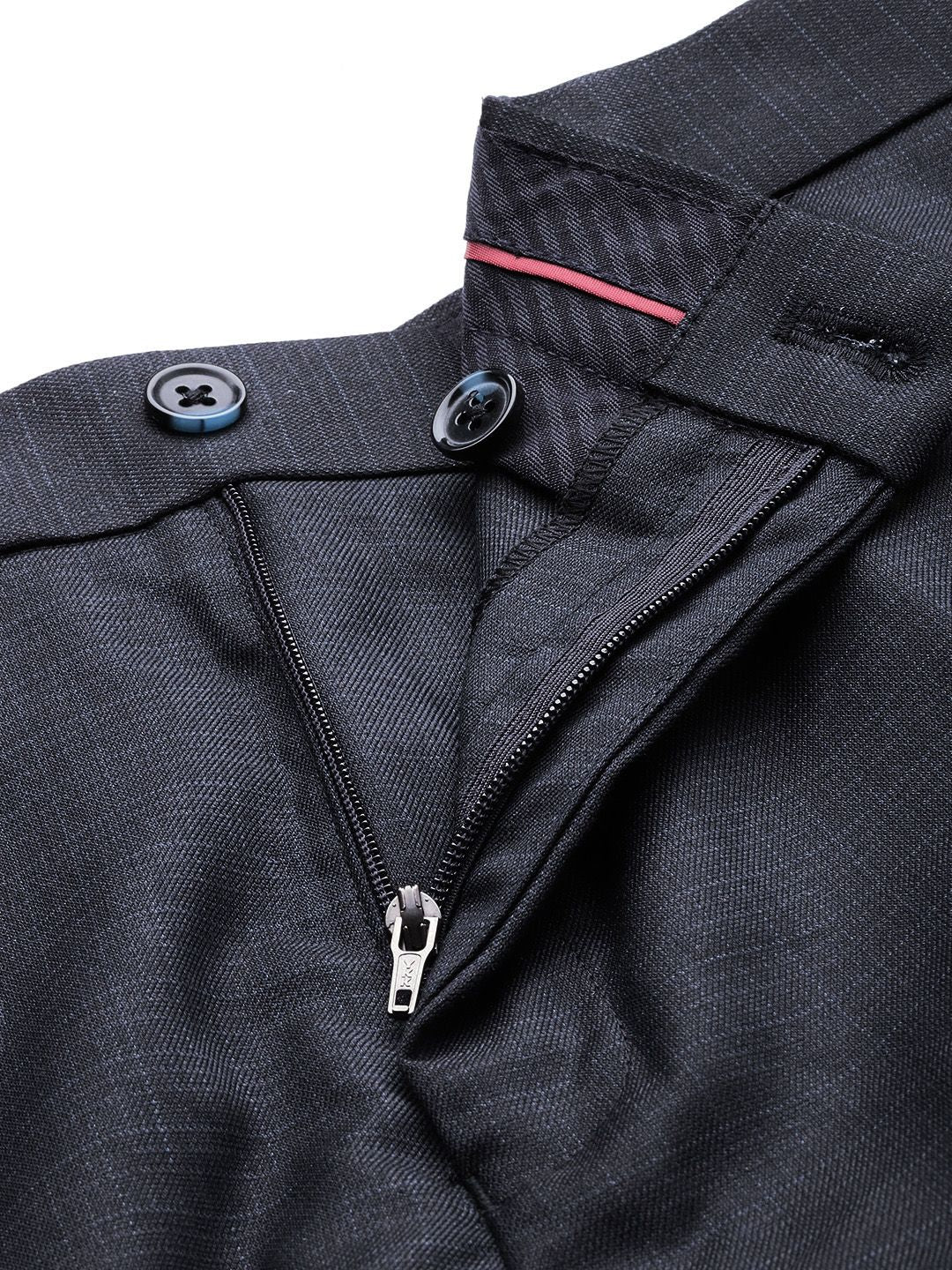 Raymond Men Checked Slim Fit Formal Trousers