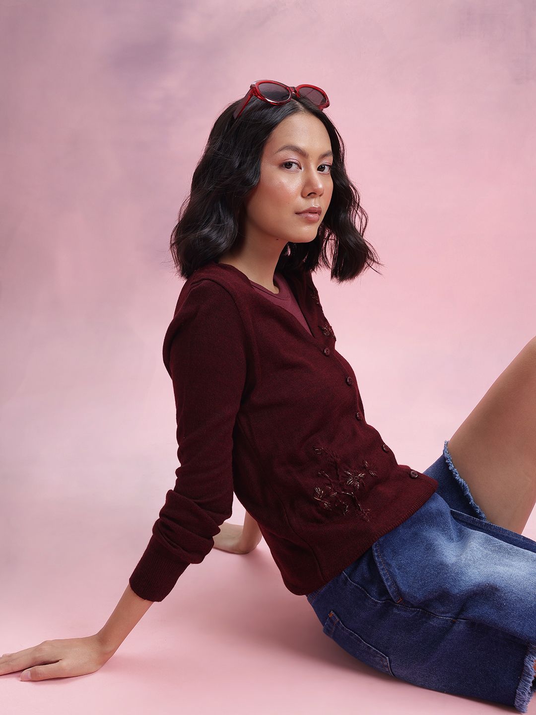 DressBerry Floral Design Cardigan