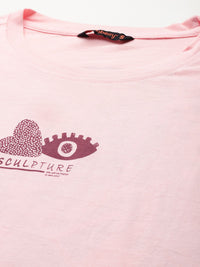 DressBerry Printed Drop-Shoulder Sleeves T-shirt