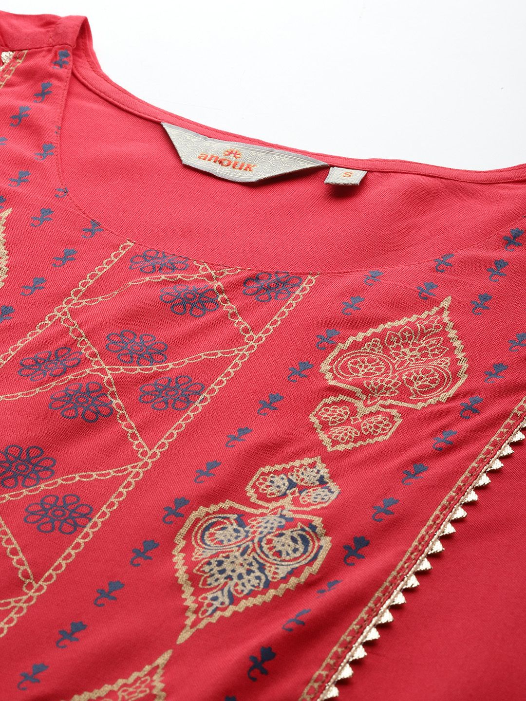 Anouk Indie Florals Foil Print Kurta