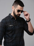 SPYKAR Slim Fit Checked Pure Cotton Casual Shirt