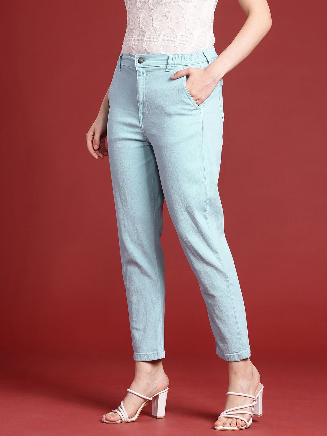 all about you Women Mom Fit High-Rise Stretchable Jeans