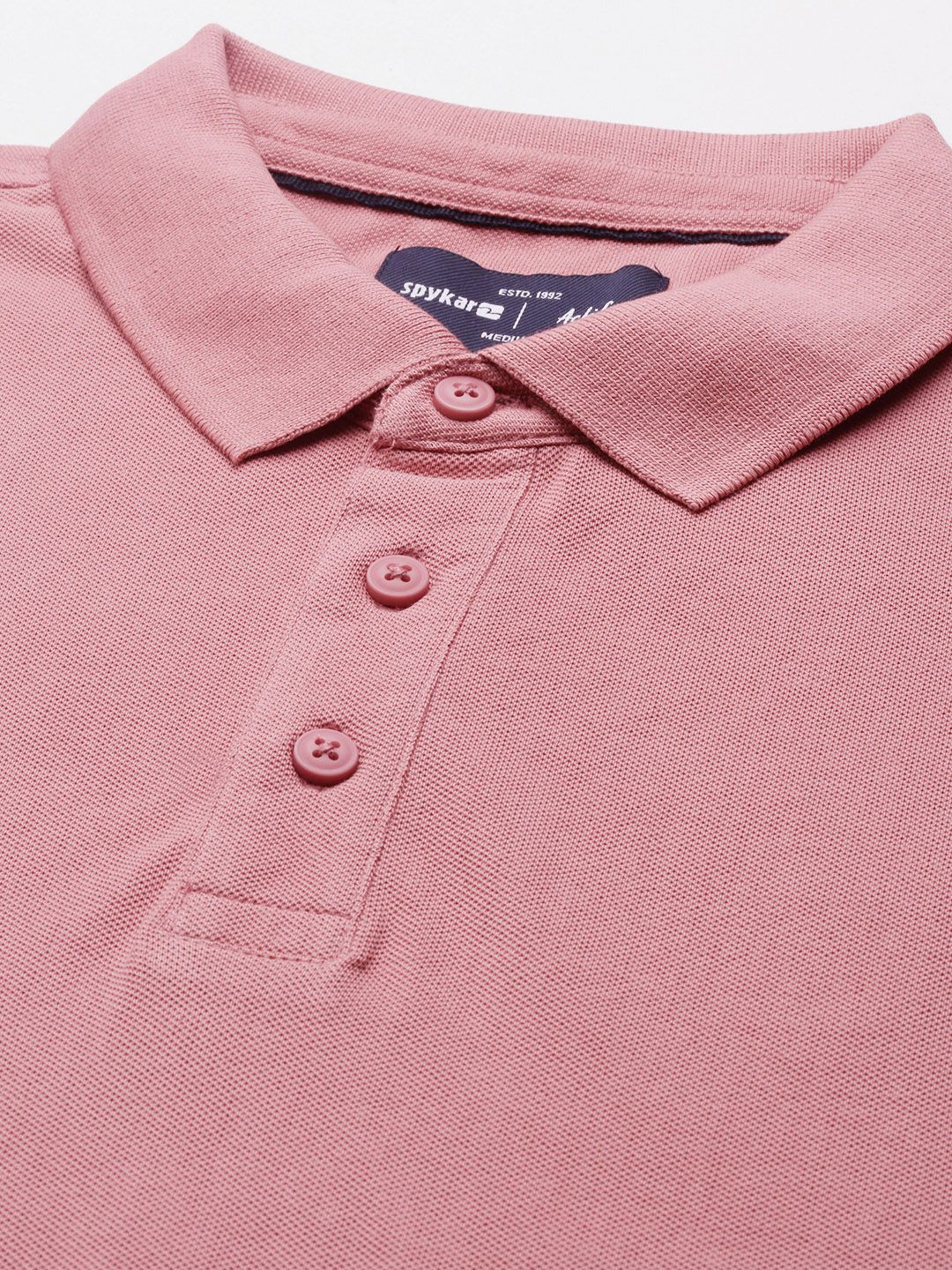 SPYKAR Minimal Graphic Printed Polo Collar Pure Cotton Slim Fit T-shirt