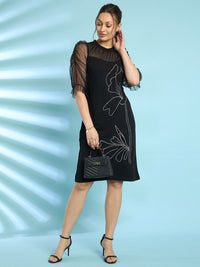 Antheaa Embroidered Sheath Dress