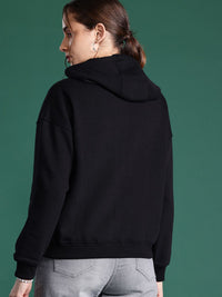 DressBerry Women Printed Hooded Sweatshirt