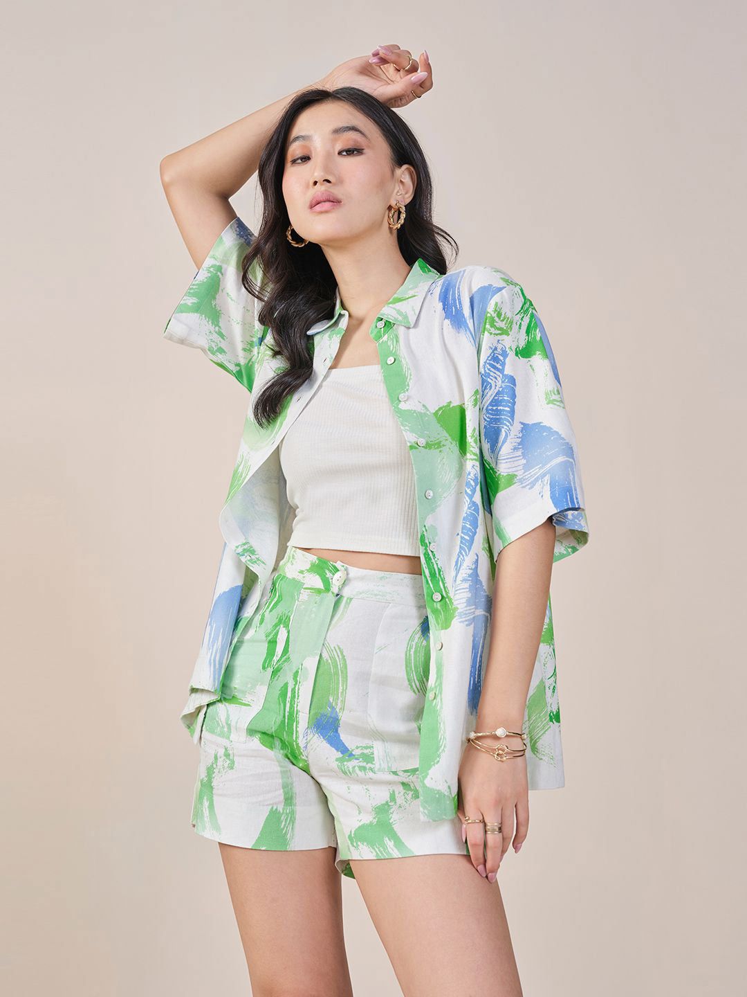 AND Printed Three Piece Co-Ords Set