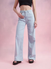 DressBerry Women Mid-Rise Wide Leg Stretchable Jeans