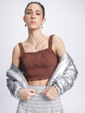 DressBerry Desert Dunes Smocked Crop Top