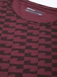 SPYKAR Geometric Printed Slim Fit T-shirt