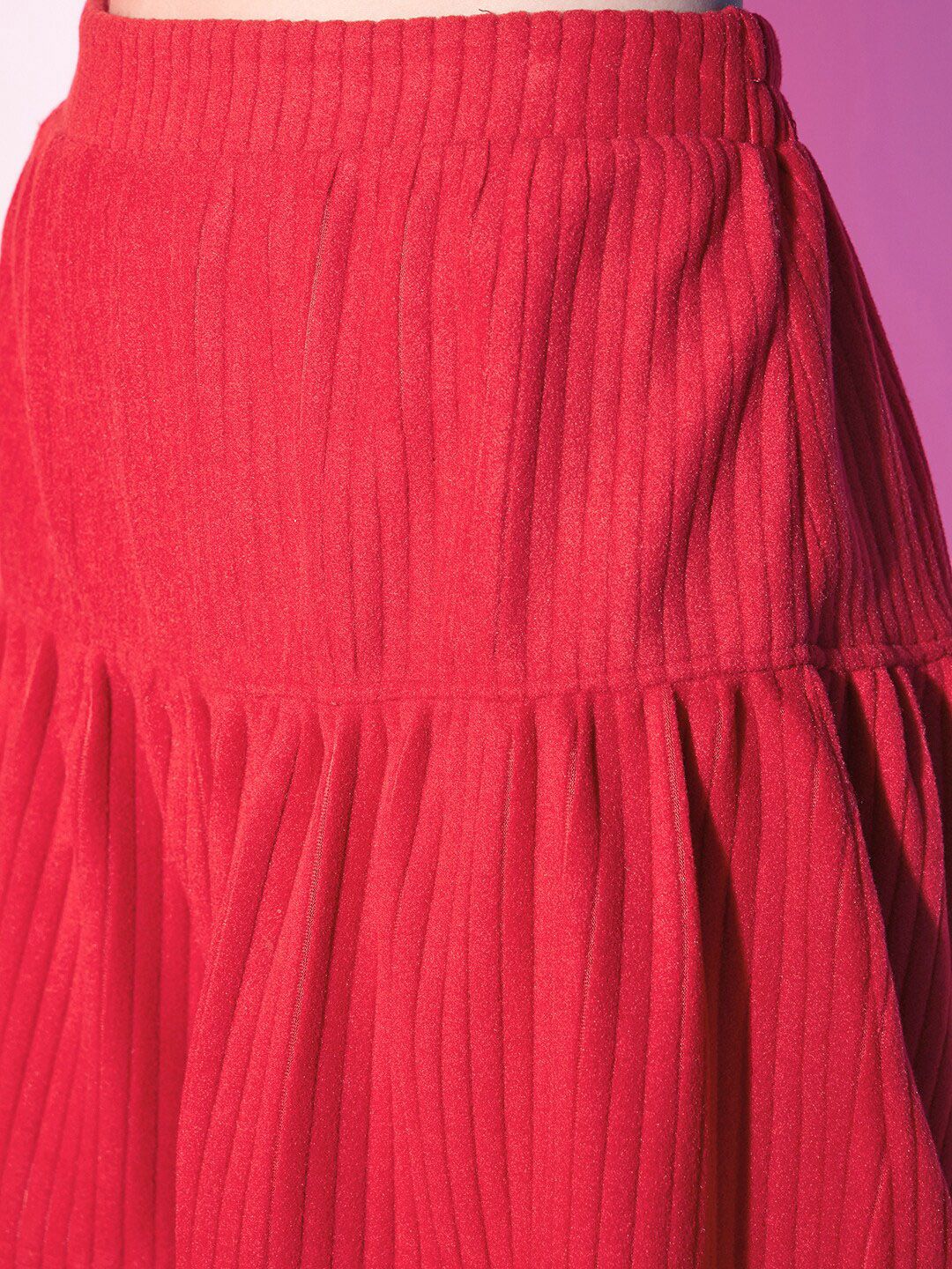 STREET 9 Self-Design A-Line Mini Skirt