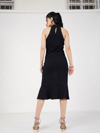 SASSAFRAS Halter Neck Sheath Dress