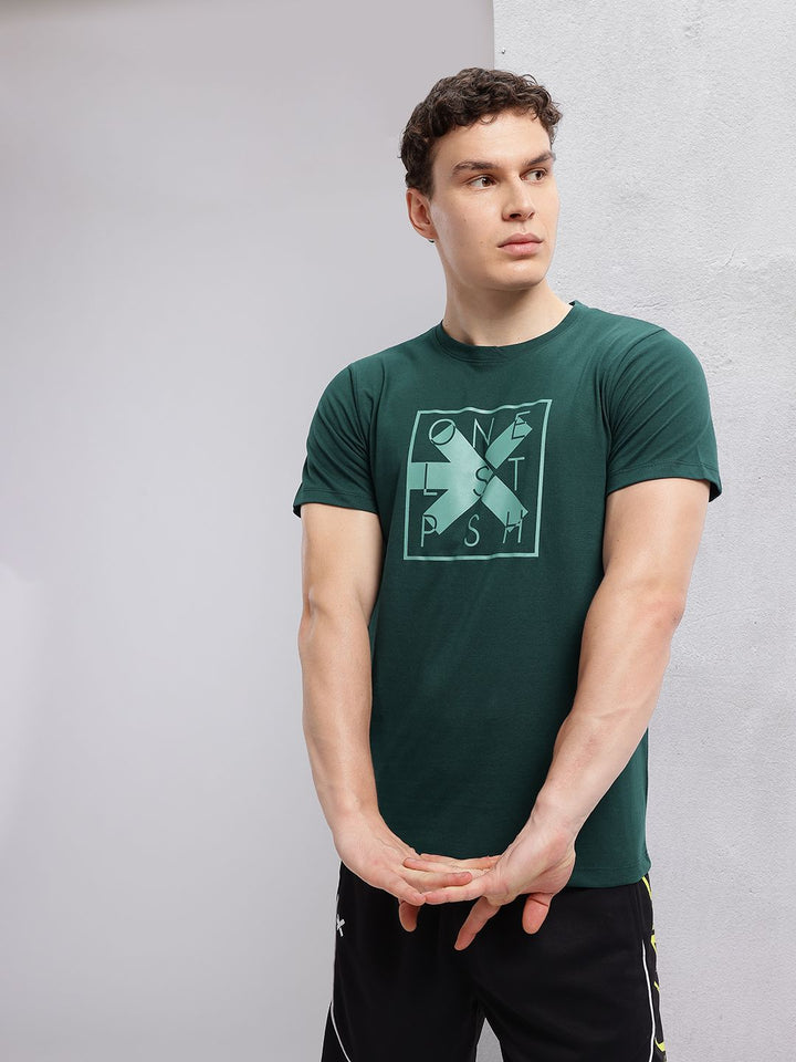 HRX by Hrithik Roshan Brand Logo Print Training T-shirt