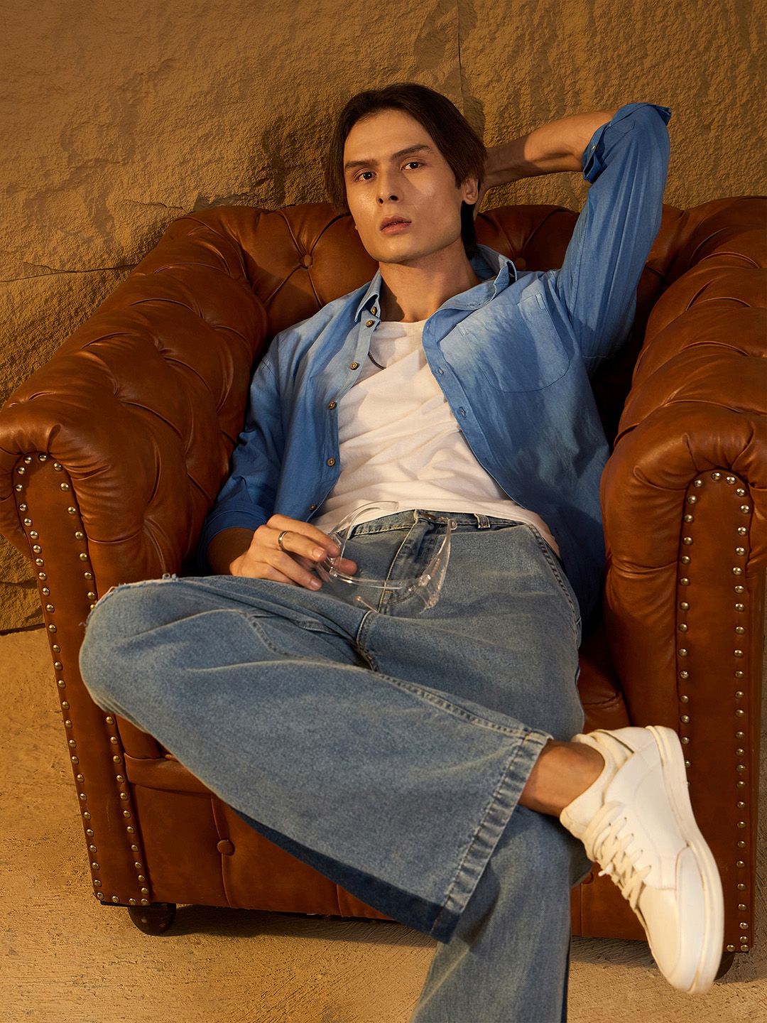 DENNISON Drop Shoulder Oversized Ombre Dyed Shirt