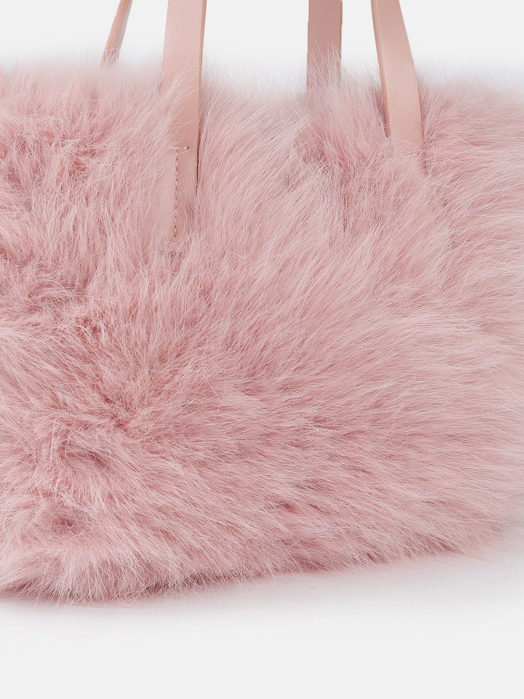DressBerry Structured Handheld Bag With Fur