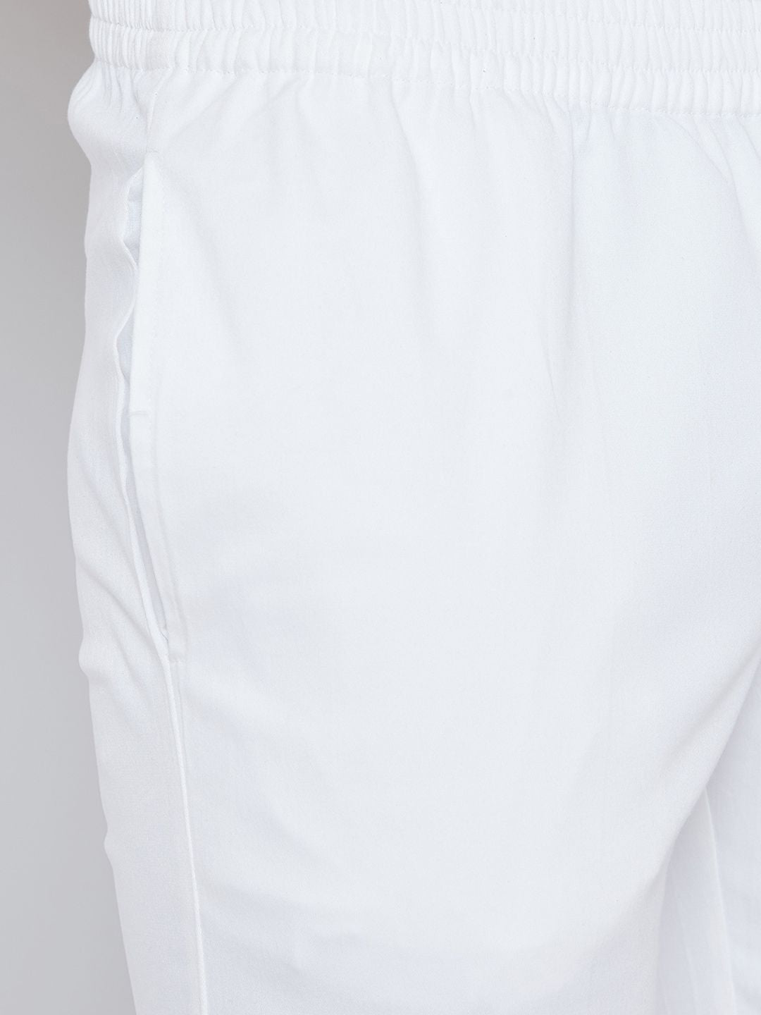 See Designs Men Peach-Coloured & White Self Design Kurta with Pyjamas