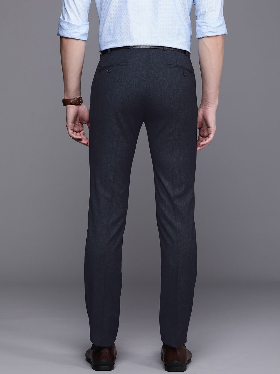Raymond Men Solid Slim Fit Formal Trousers