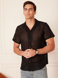 DENNISON Men Smart Block Printed Casual Shirt