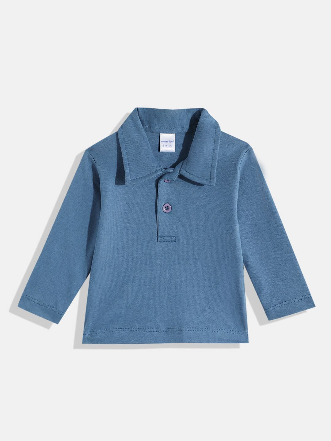 Moms Love Infant Boys Pure Cotton Graphic Printed Dungarees with Solid T-shirt