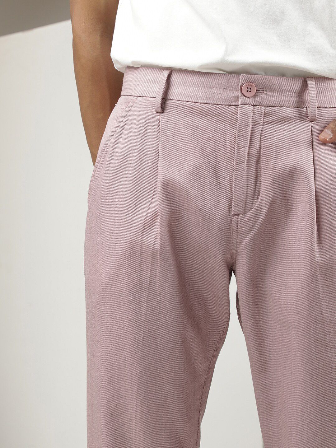 RARE RABBIT Men Lyte Mid-Rise Slim Fit Trouser