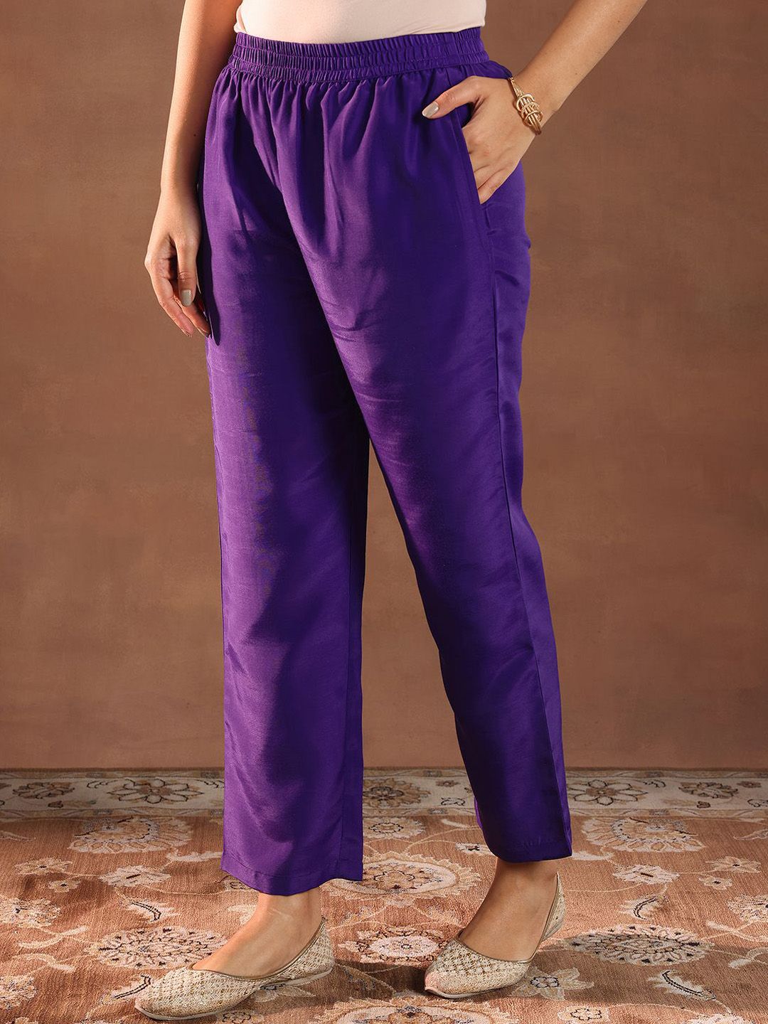 Libas Women Bandhani Printed Regular Kurta with Trousers & With Dupatta