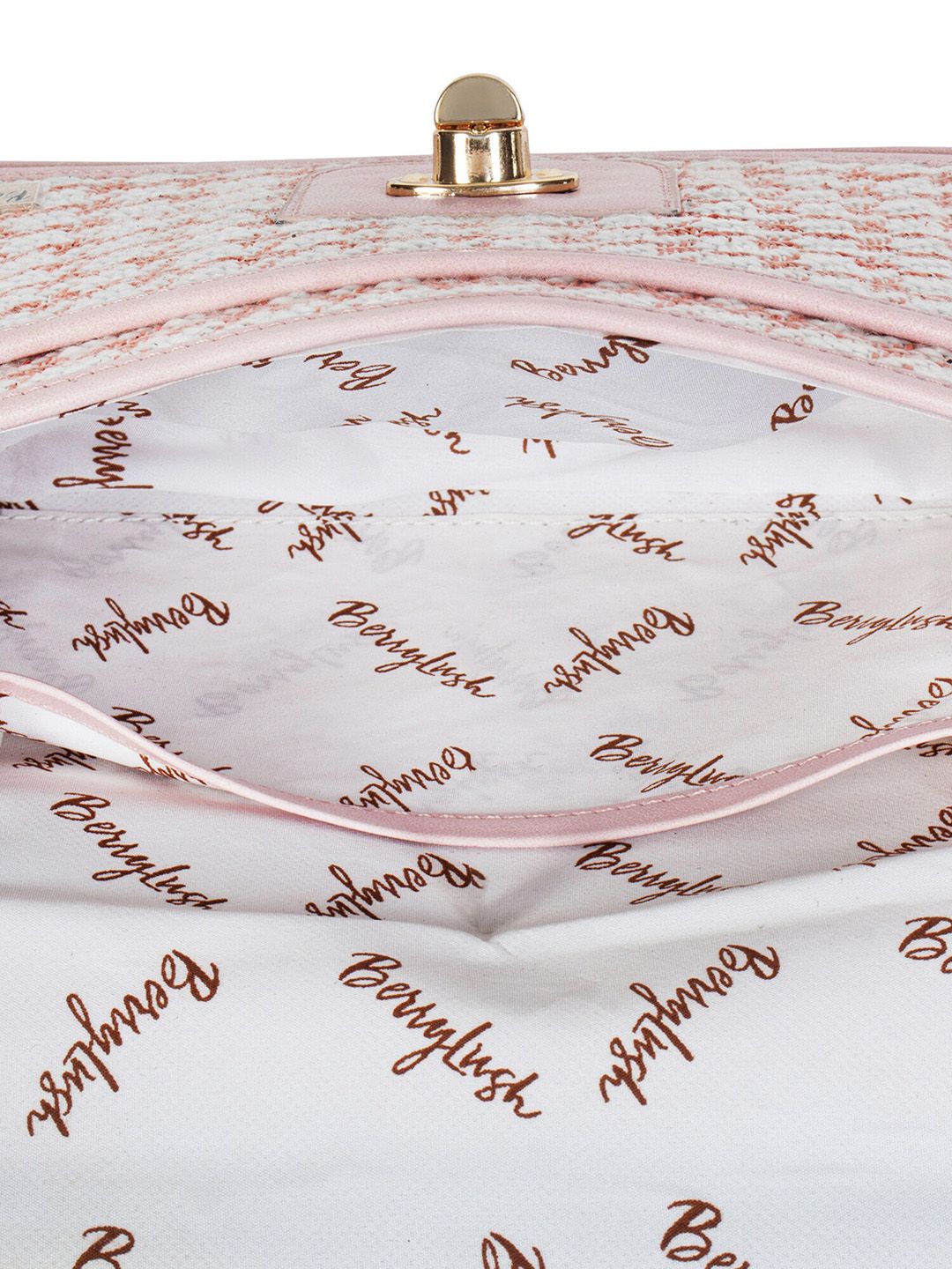 Berrylush Self Design Structured Handheld Bag