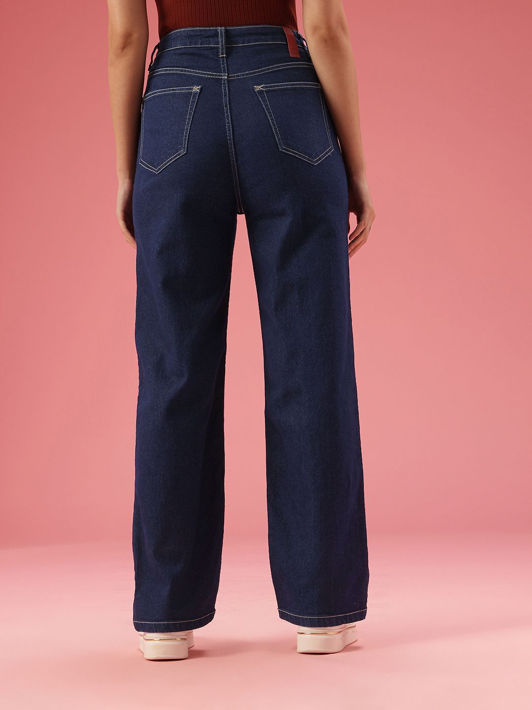 DressBerry Women Straight Fit High-Rise Jeans